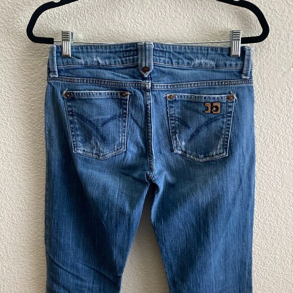 Y2K VTG Joe's Jeans Boot Cut Flare Medium Wash Low Rise Jeans Distressed 29 x 33 - Picture 1 of 8